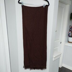 Bajra Cashmere/silk blend shawl/wrap with fringe trim
